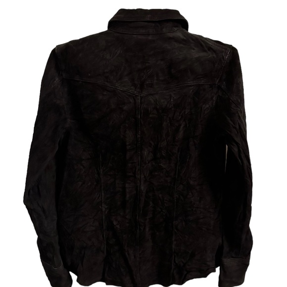 Eddie Bauer Seattle Suede Washable Western Snap Shirt Jacket Size Small - Picture 3 of 5